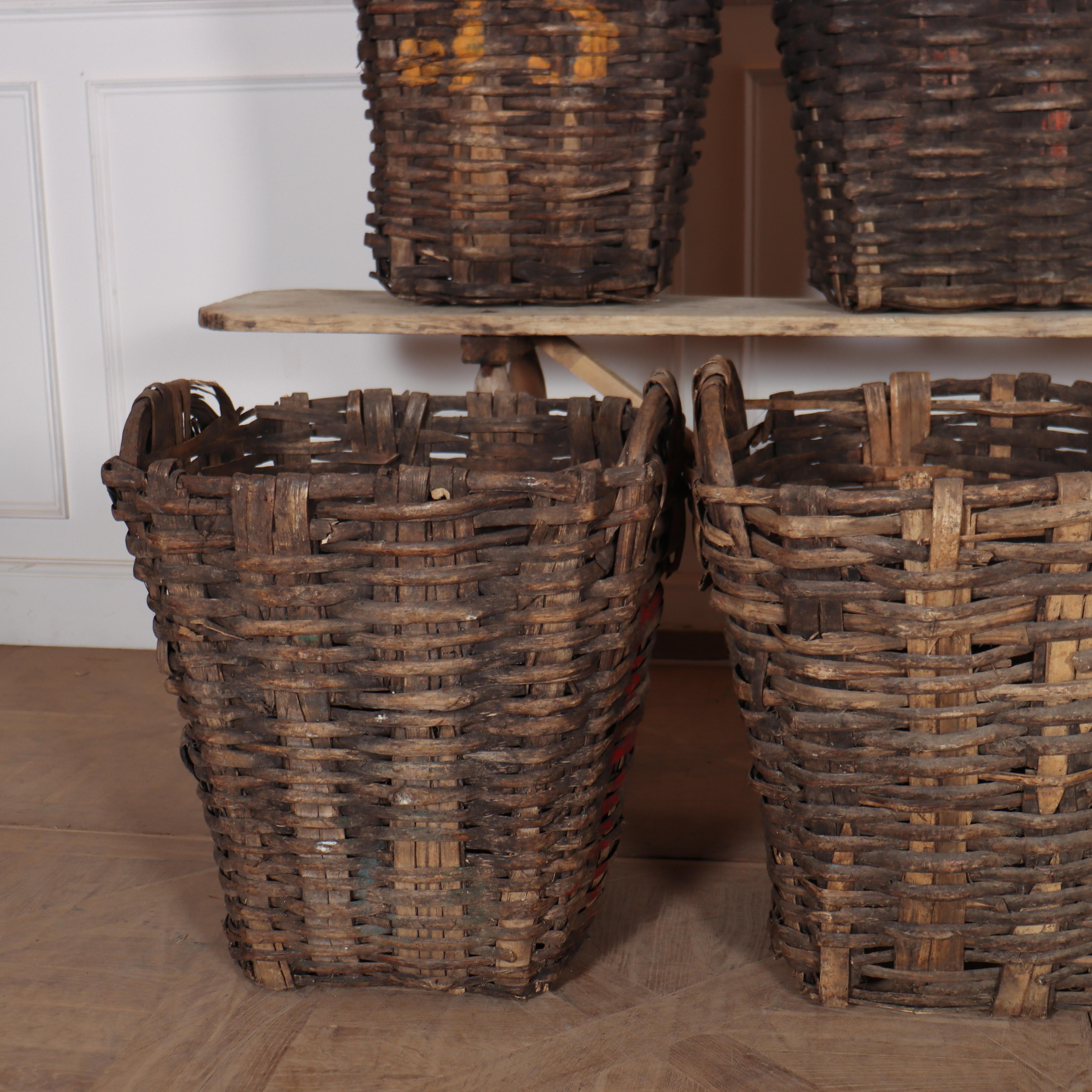 Unusual 19th C French wicker grape picking / log baskets. 1890.

Available to purchase individually for £285 each.

* 4 available *

Dimensions are approximate.

Reference: 8013

Dimensions
23 inches (58 cms) Wide
20 inches (51 cms) Deep
29 inches