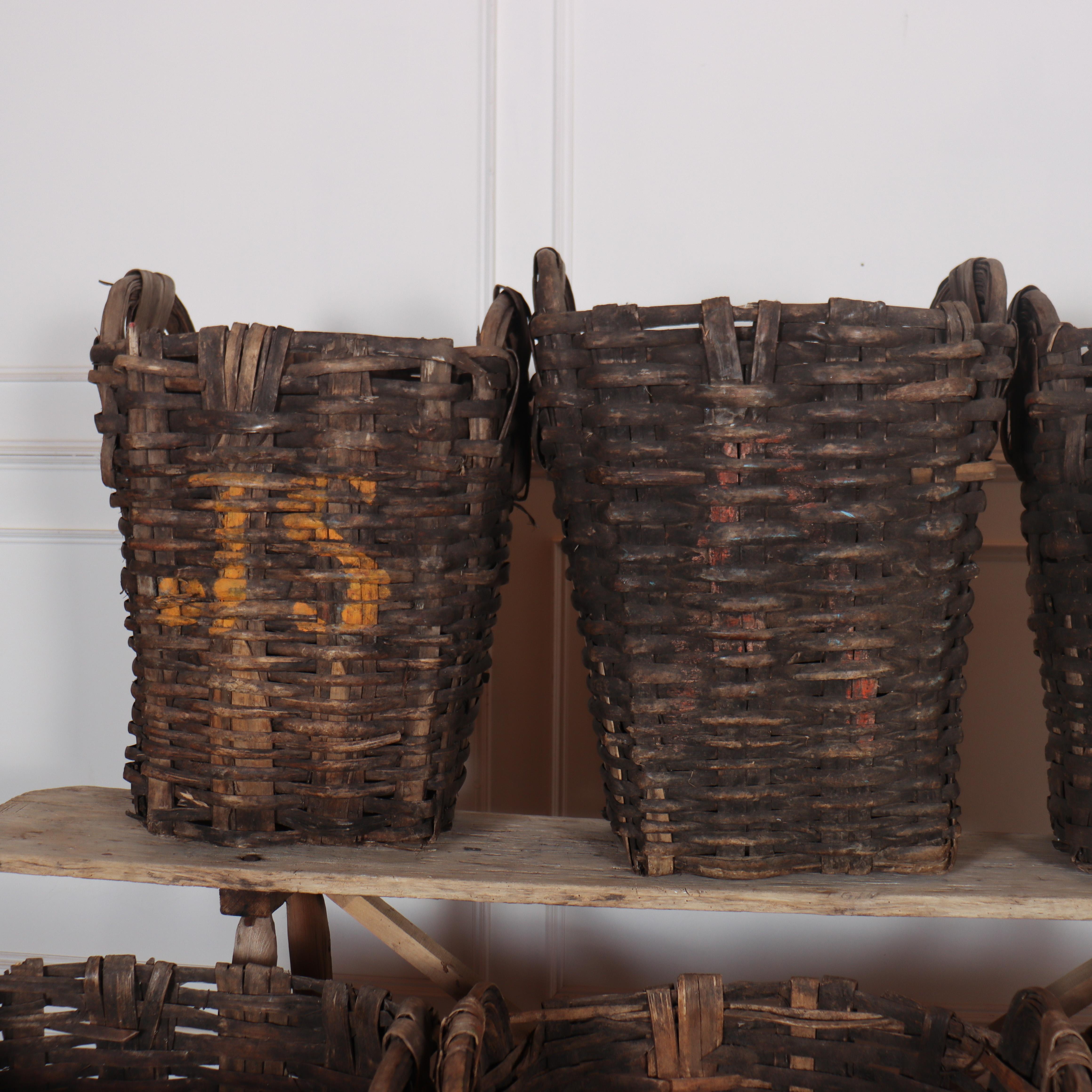 19th Century French Grape Picking Baskets For Sale