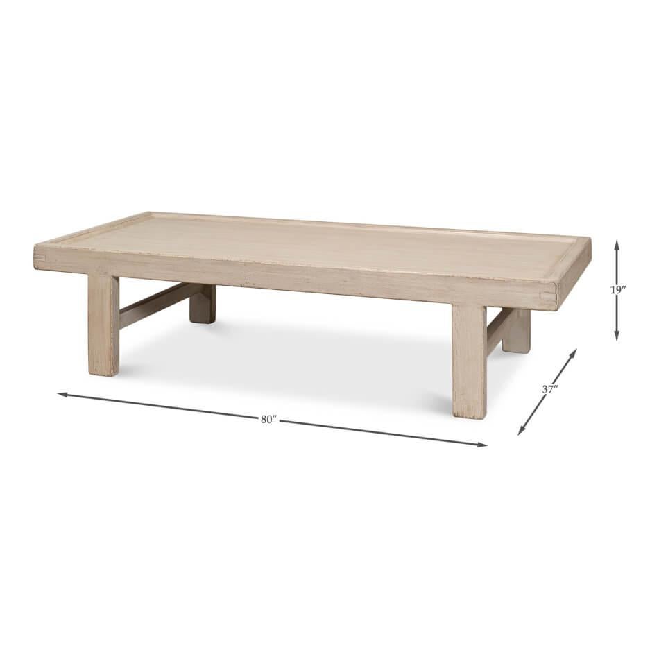 French Gray Farmhouse Coffee Table For Sale 3