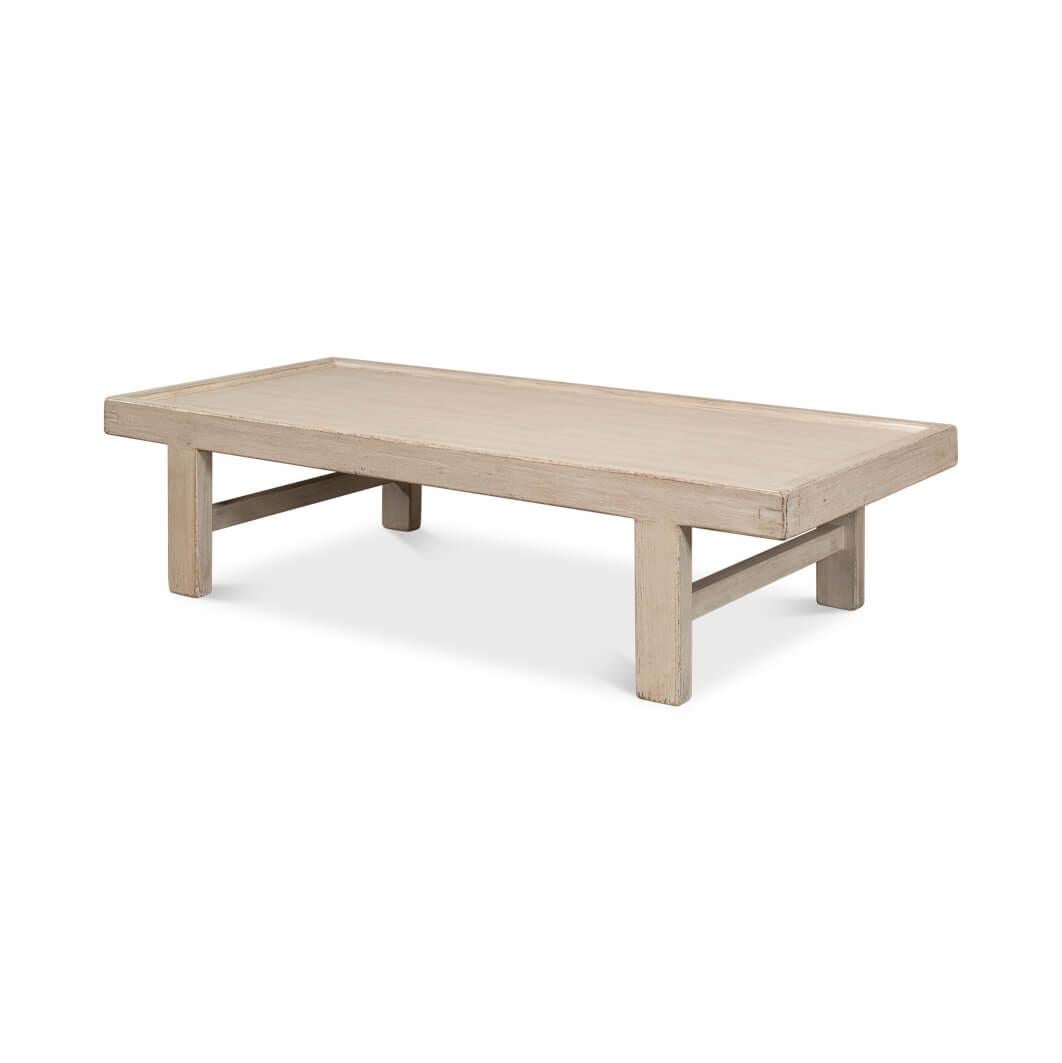 Rustic French Gray Farmhouse Coffee Table For Sale