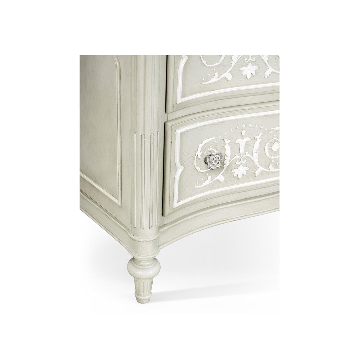 French Gray Painted Commode In New Condition For Sale In Westwood, NJ