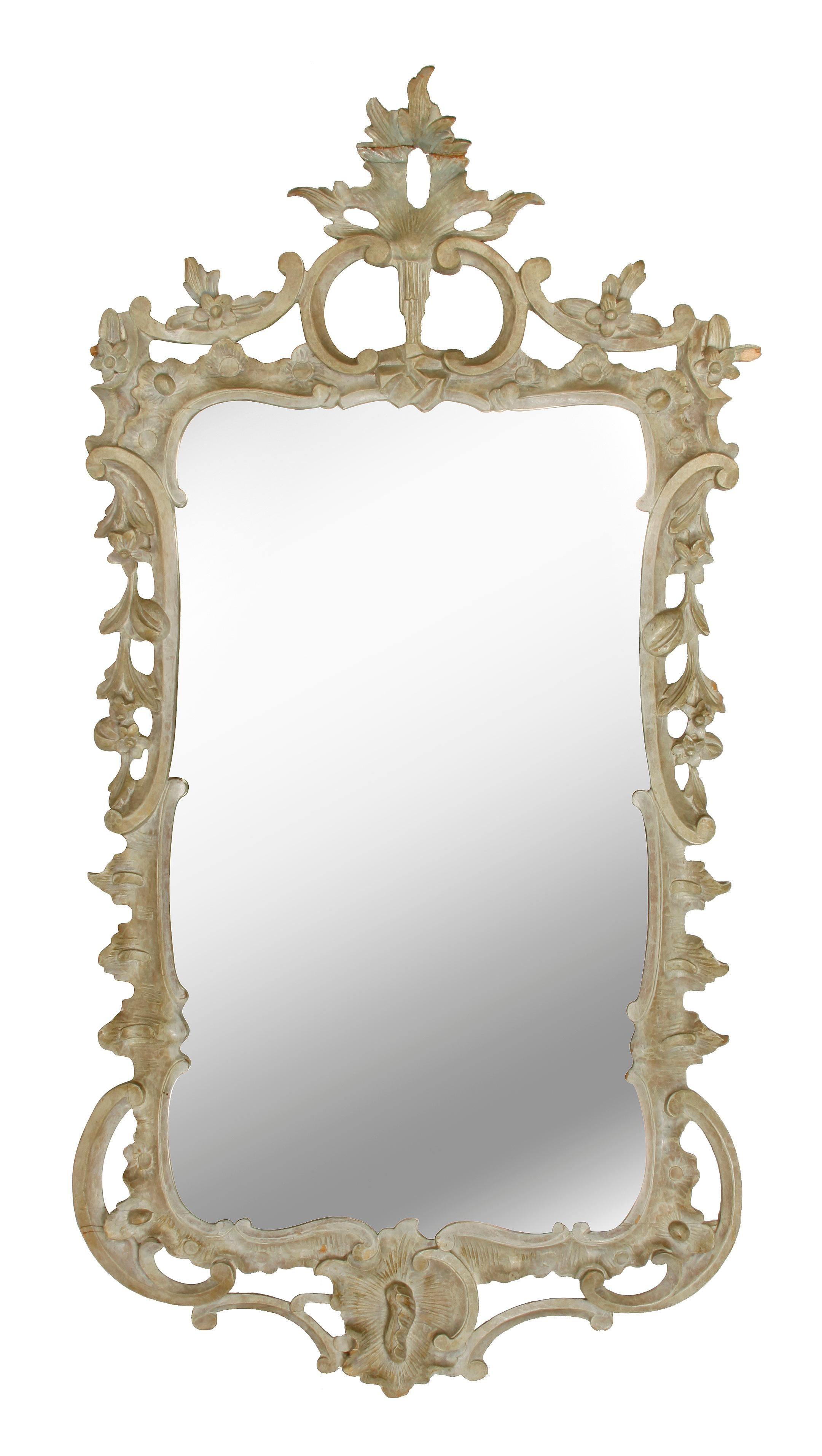 French Gray Vintage Mirror, circa 1940 In Good Condition In Locust Valley, NY