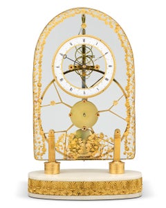 French Great Wheel Skeleton Clock
