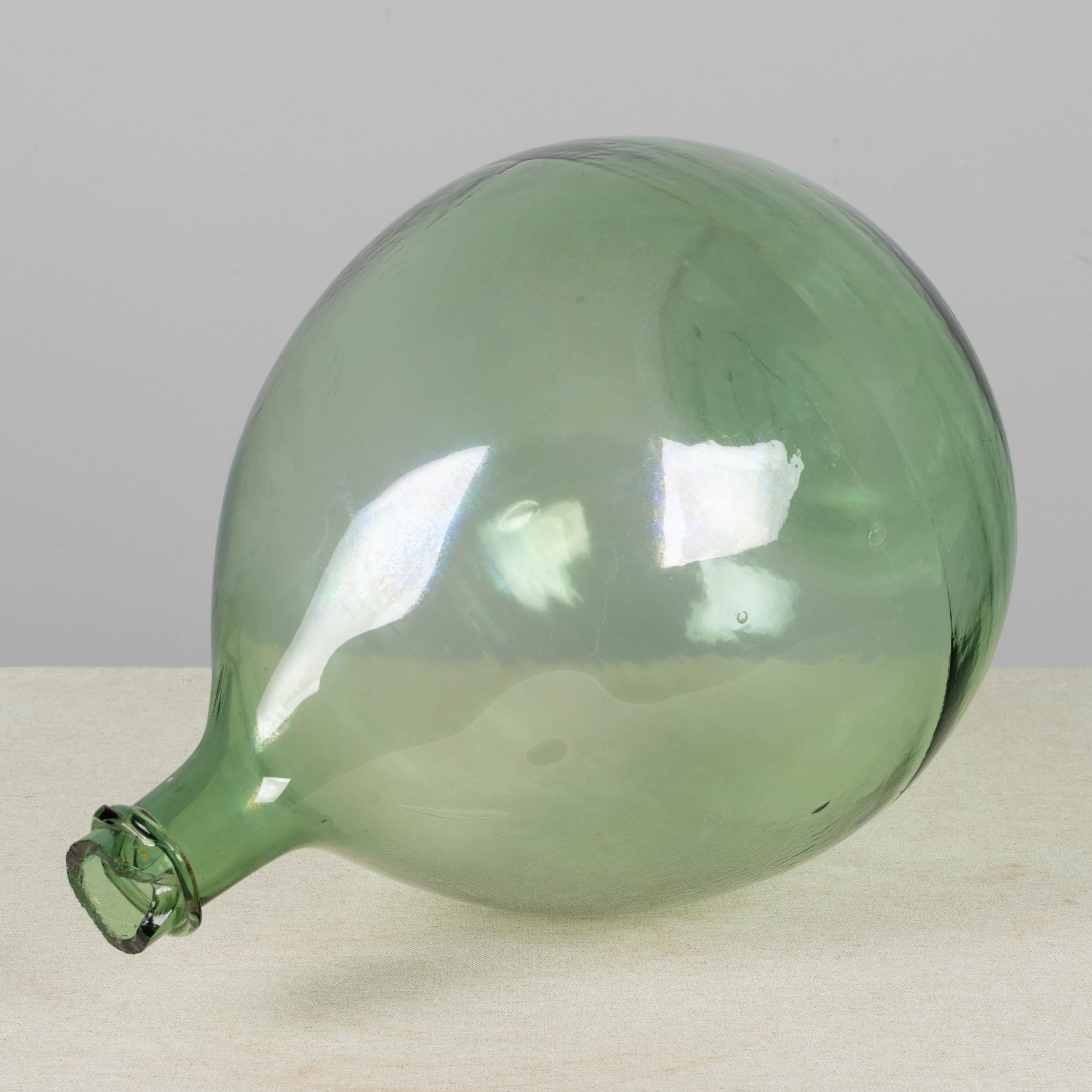 Botella garrafón de vidrio soplado verde francés Vidrio soplado