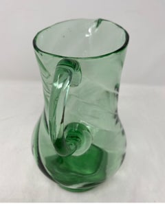 French Green Crystal Pitcher
