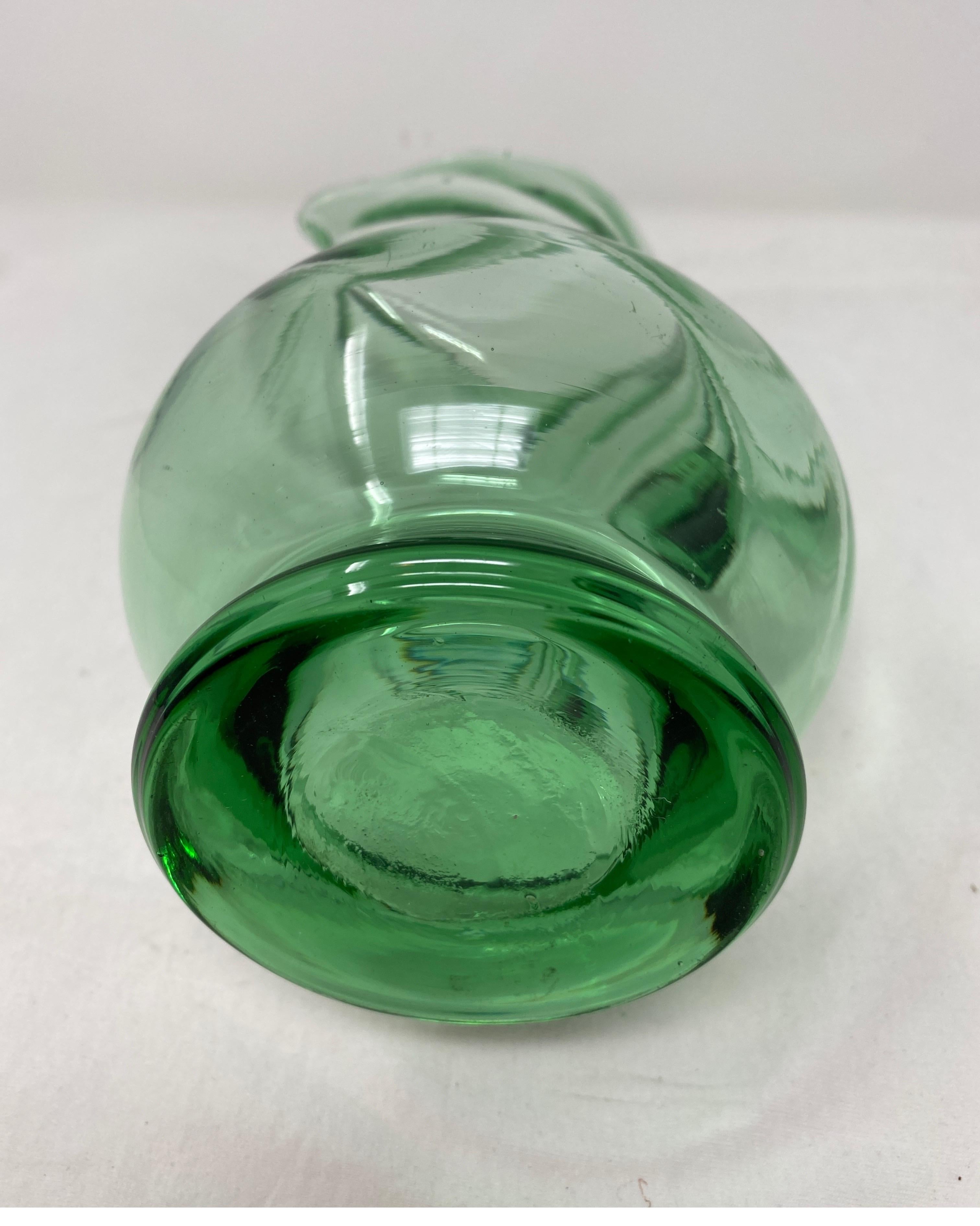 French Green Crystal Pitcher For Sale 2