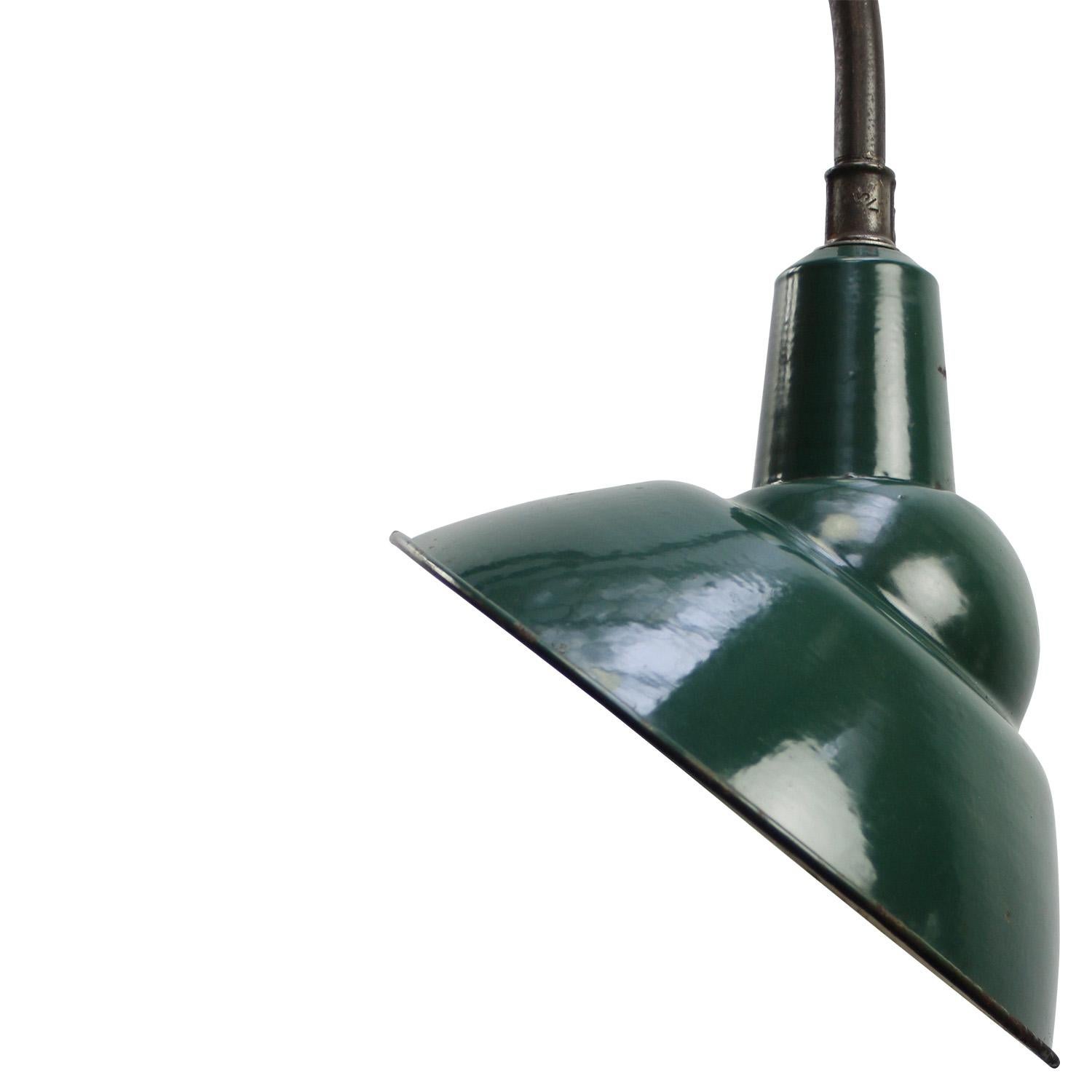Vintage French iron street light by Sammode, France
Metal with petrol green enamel shade

Size wall mount 30 × 3 cm

Shipped in parts, easy to assemble

Weight: 3.00 kg / 6.6 lb

Priced per individual item. All lamps have been made suitable by