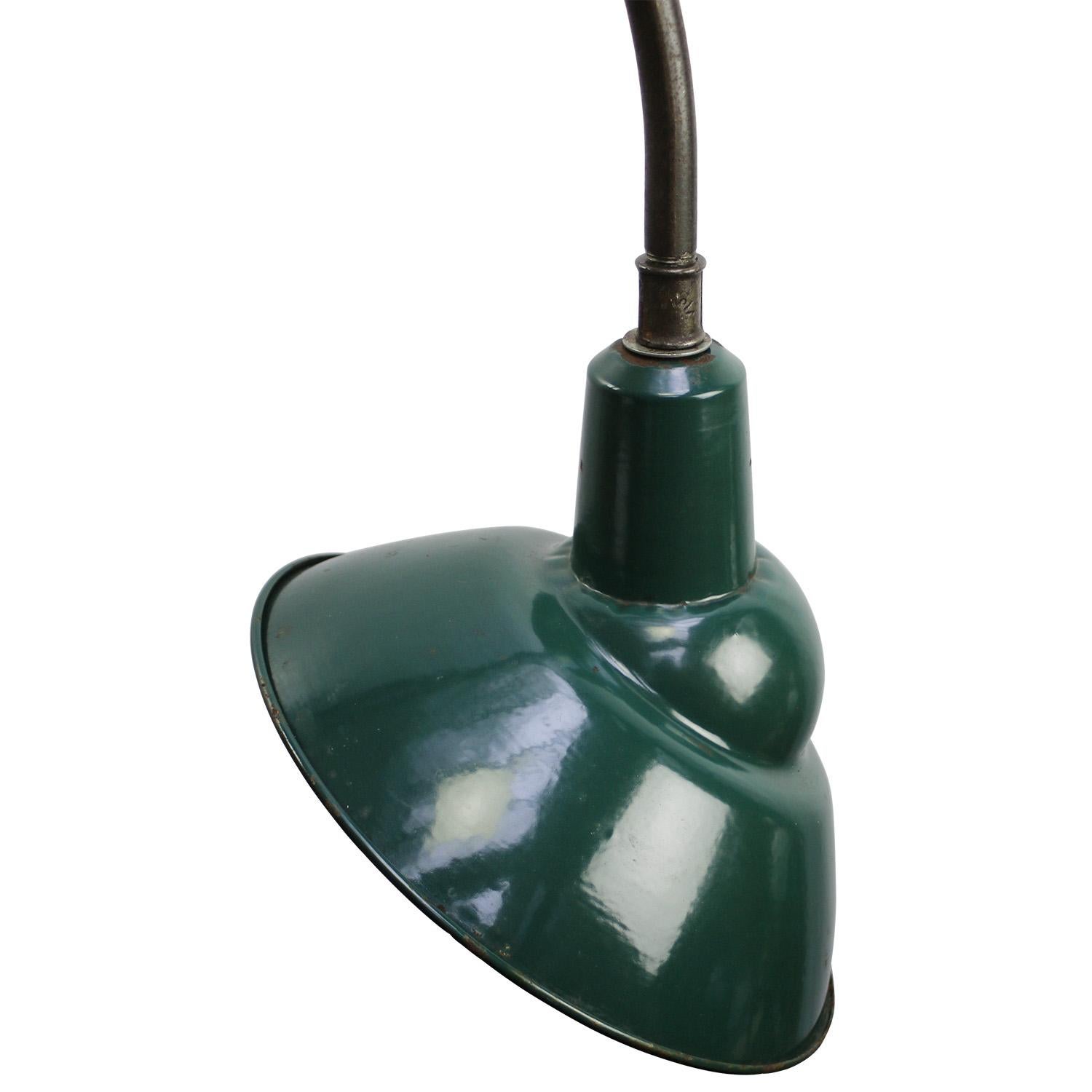 French Green Enamel Street Wall Lights by Sammode France In Good Condition For Sale In Amsterdam, NL