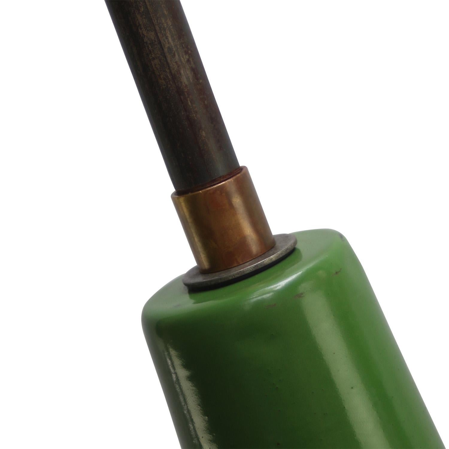 Apliques Industriales Vintage Esmaltados Verde Francés Vaciado en venta