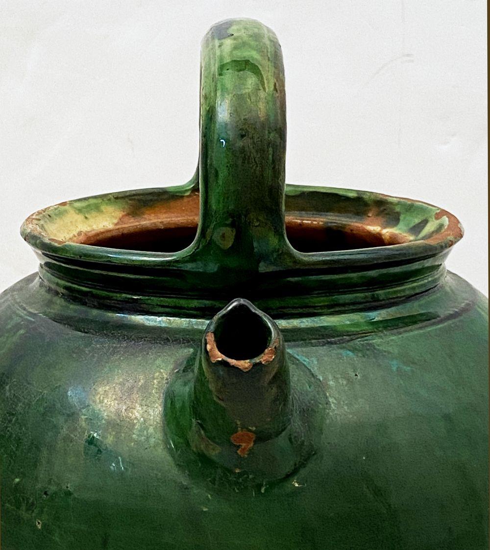 French Green Glaze Pot 6