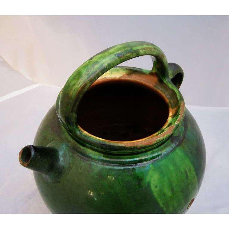 green glazed pots