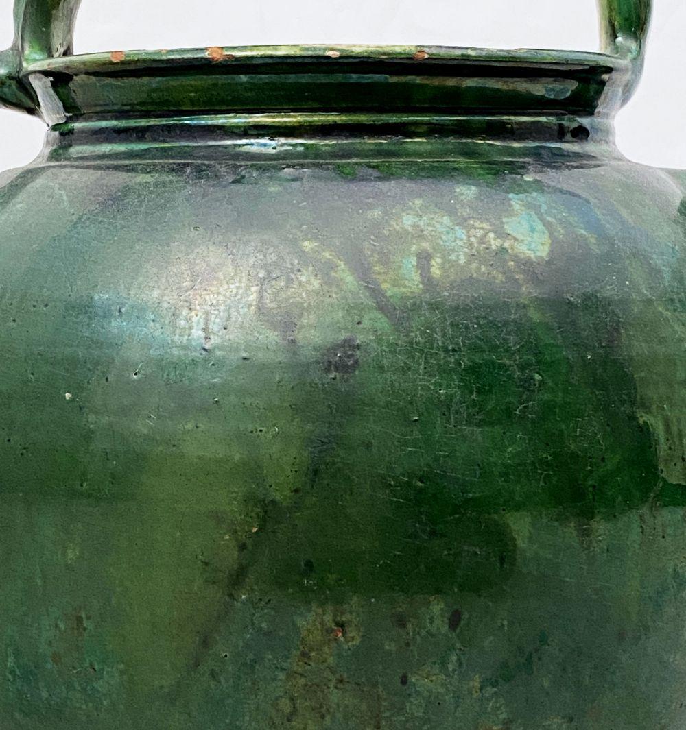 Pottery French Green Glaze Pot