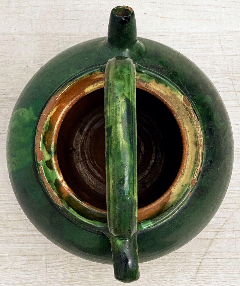French Green Glaze Pot 1