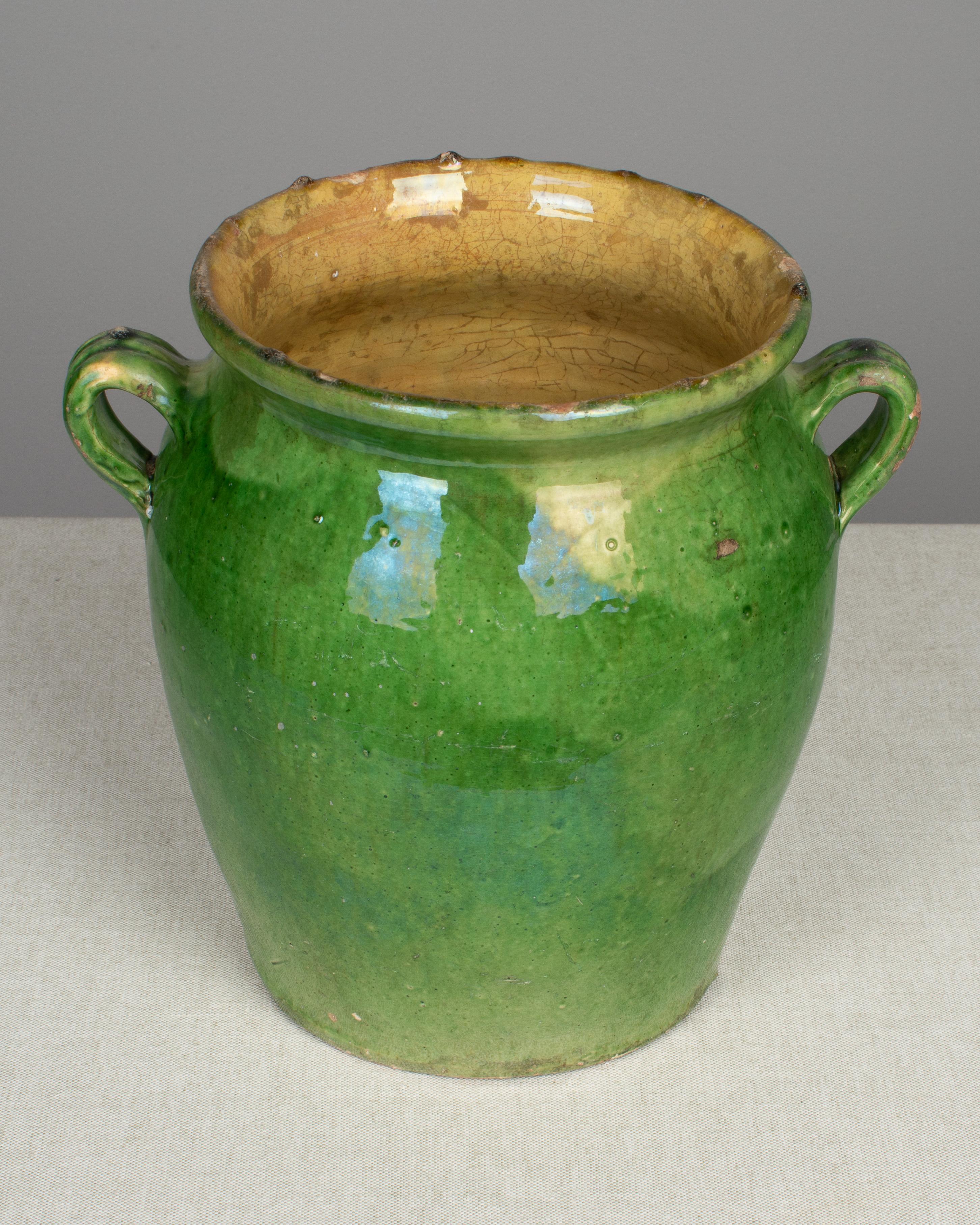 French Green Glazed Terracotta Pot 4