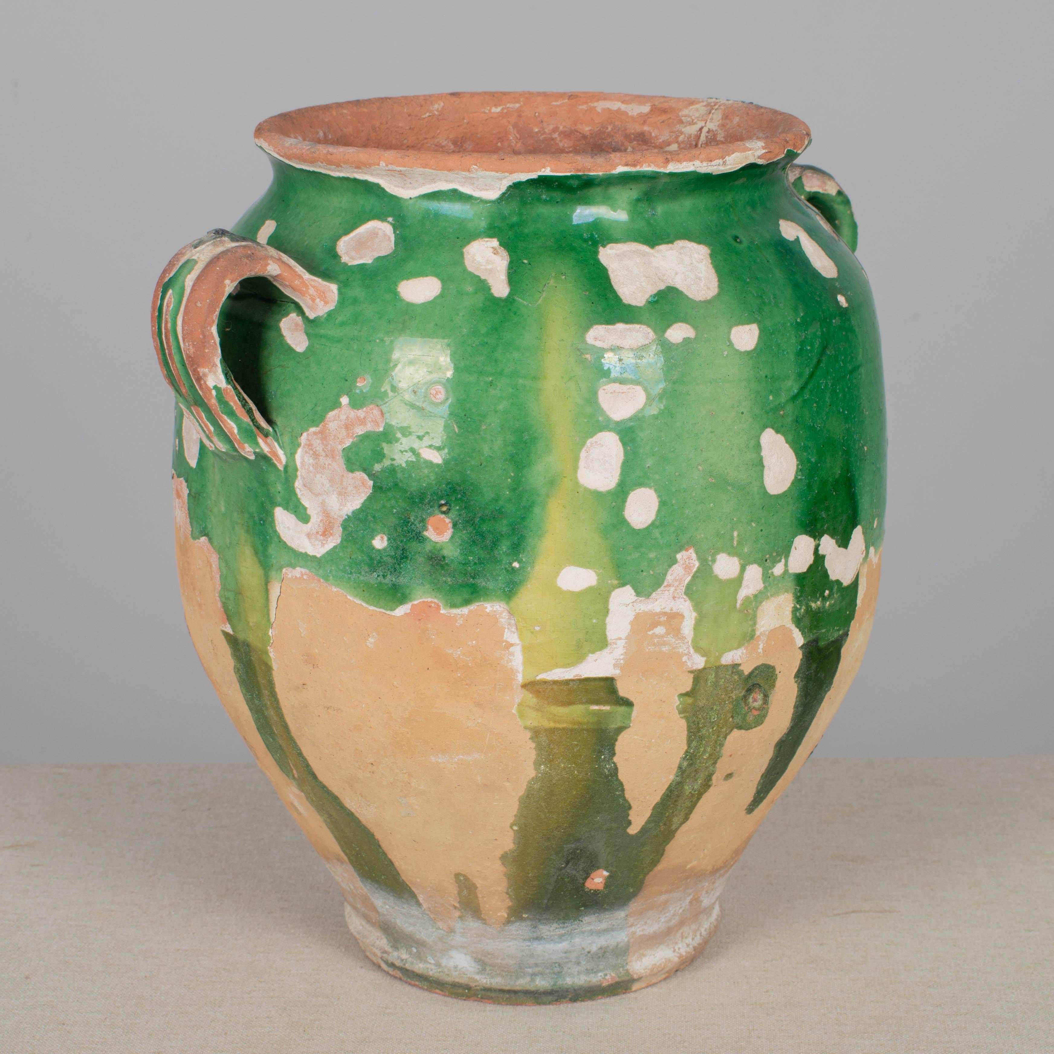 French Green Glazed Terracotta Pottery For Sale 5