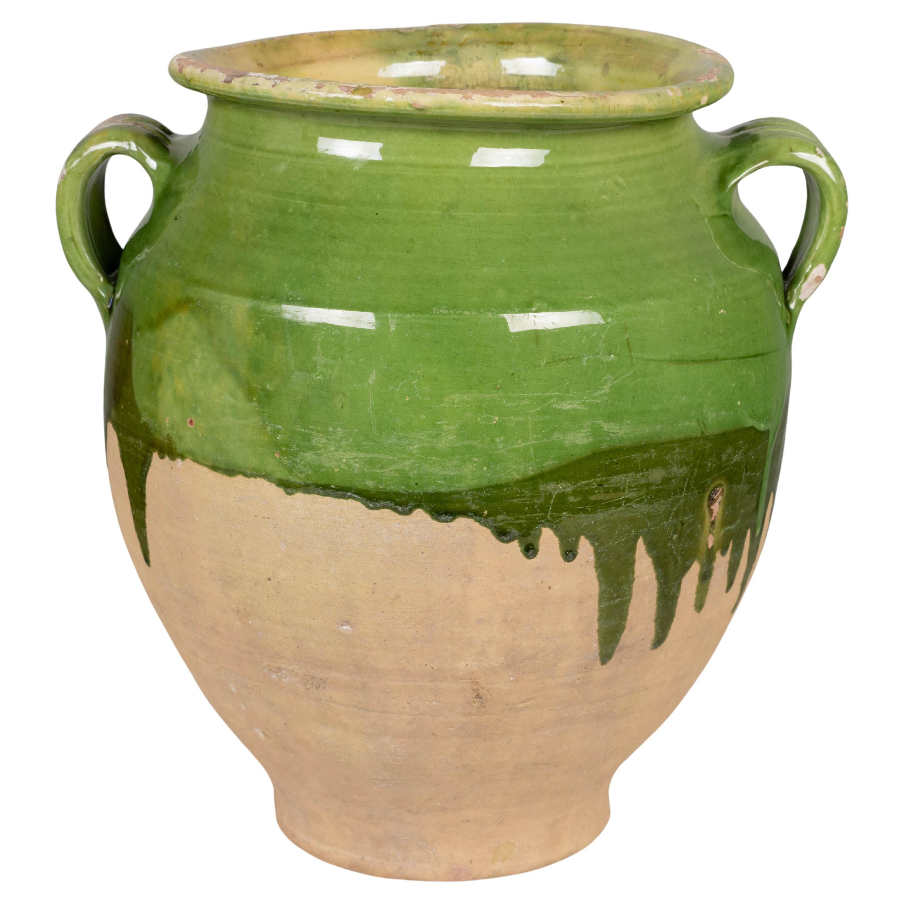 French Glazed Terracotta Pottery Vase at 1stDibs