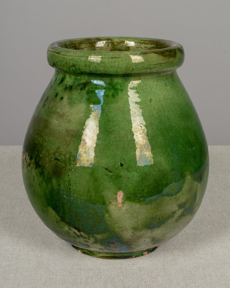 French Green Glazed Terracotta Pottery Vase at 1stDibs green glazed