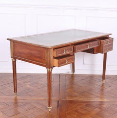 French Green Leather-Top Desk