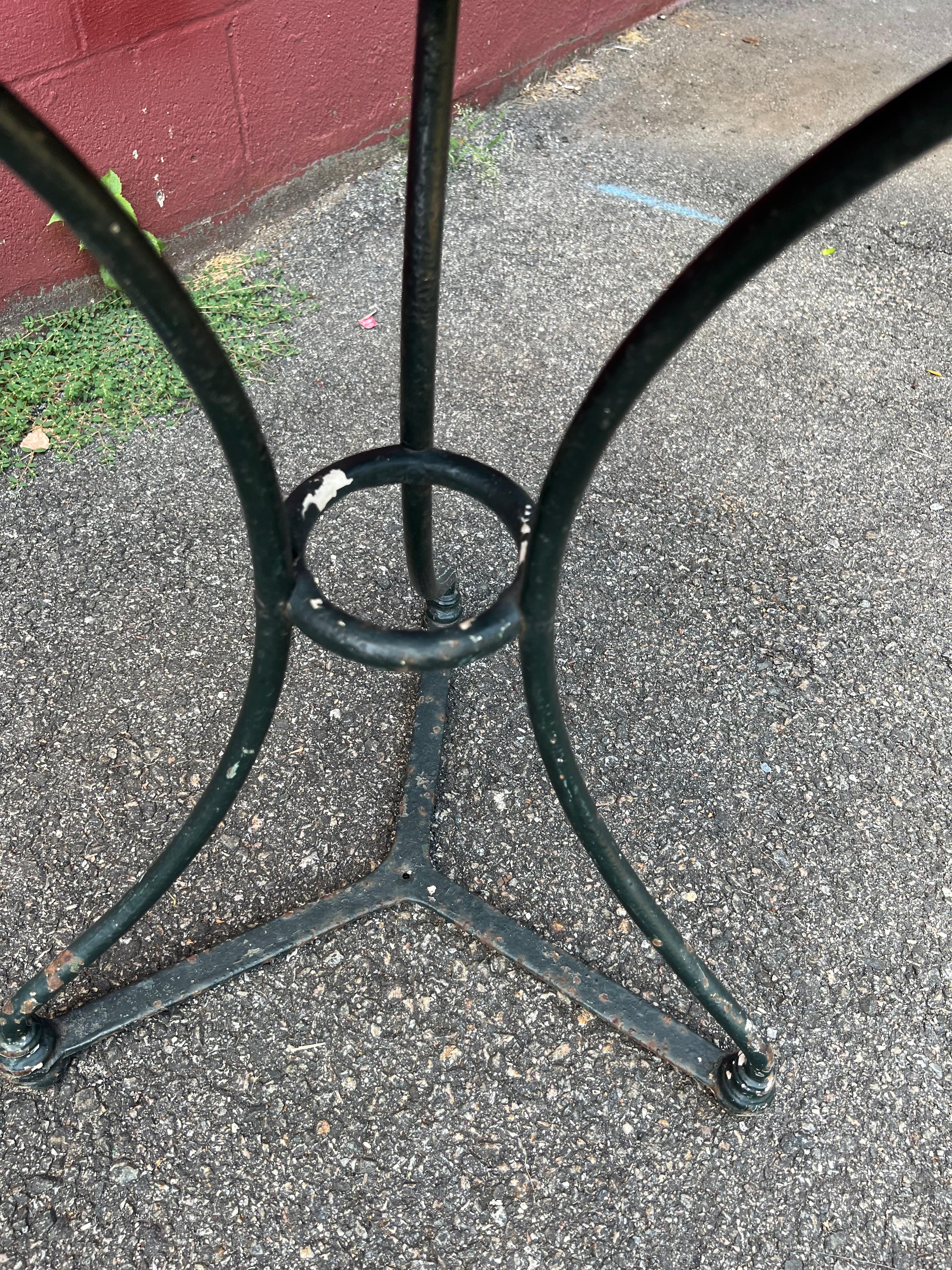 French Green Painted Bistro Table For Sale 2