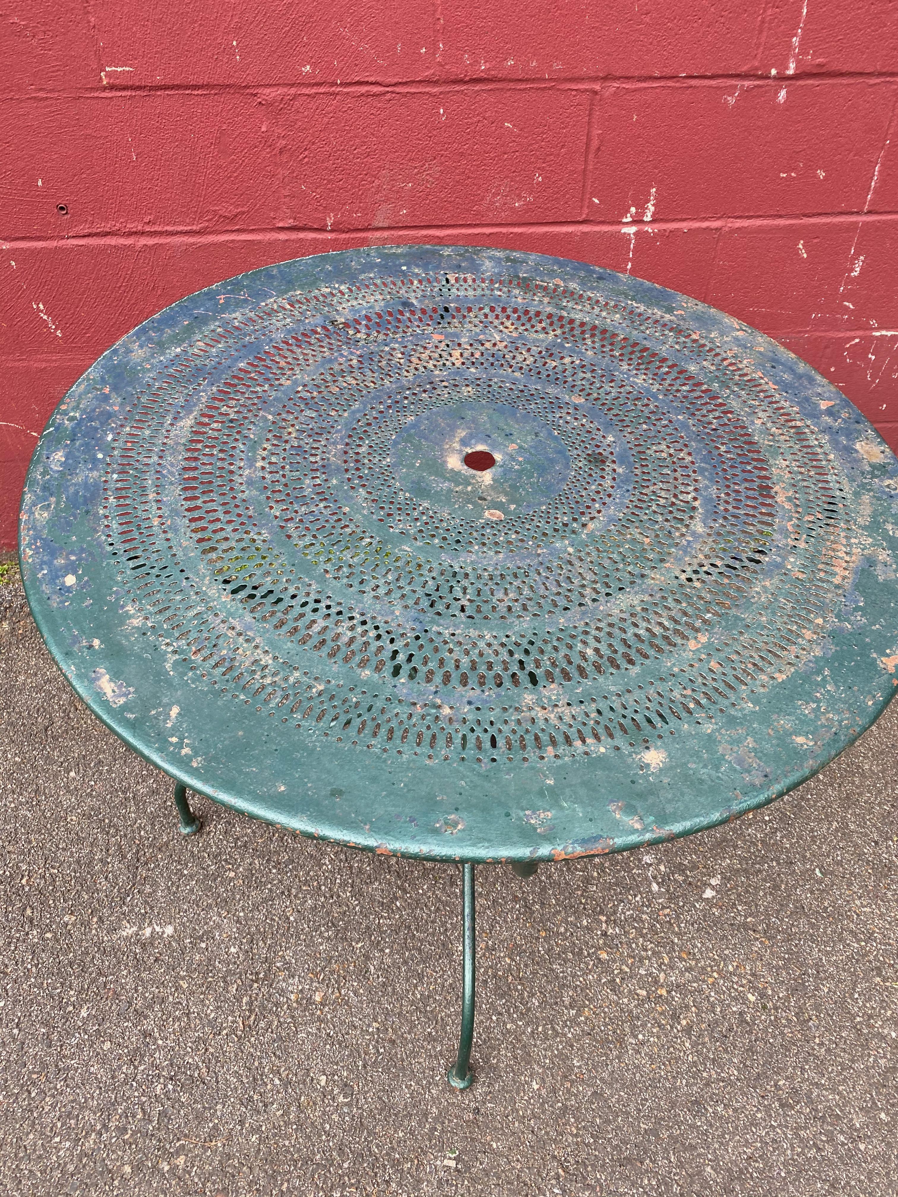 Early 20th Century French Green Painted Garden Table