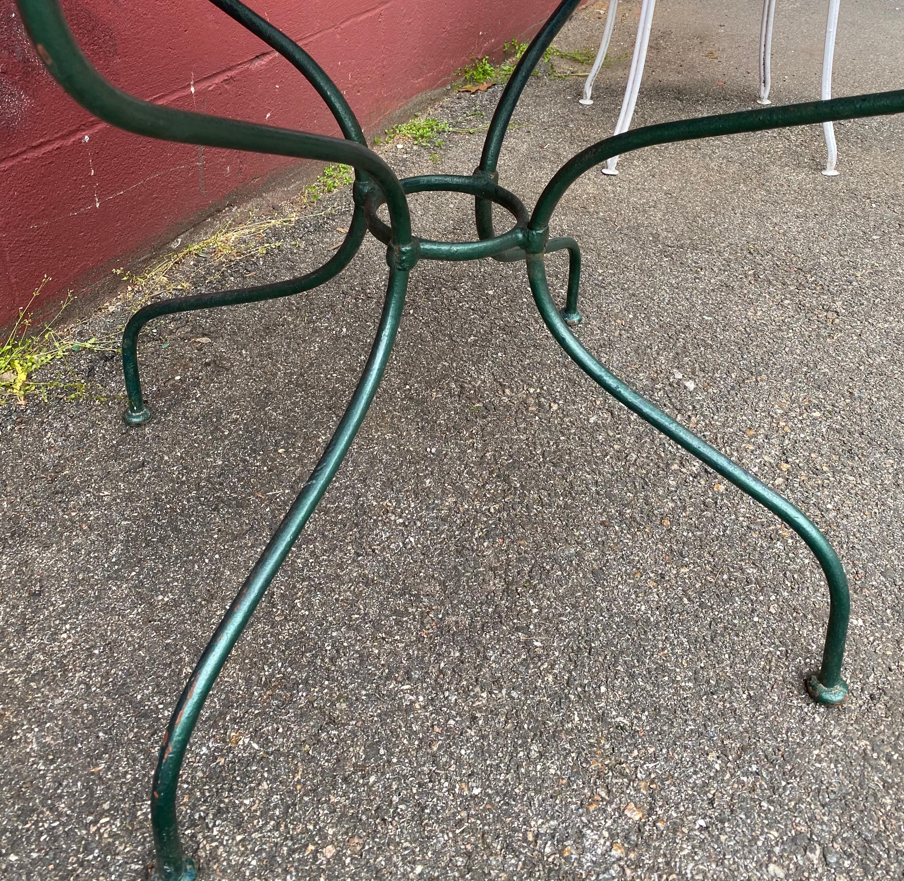 Iron French Green Painted Garden Table