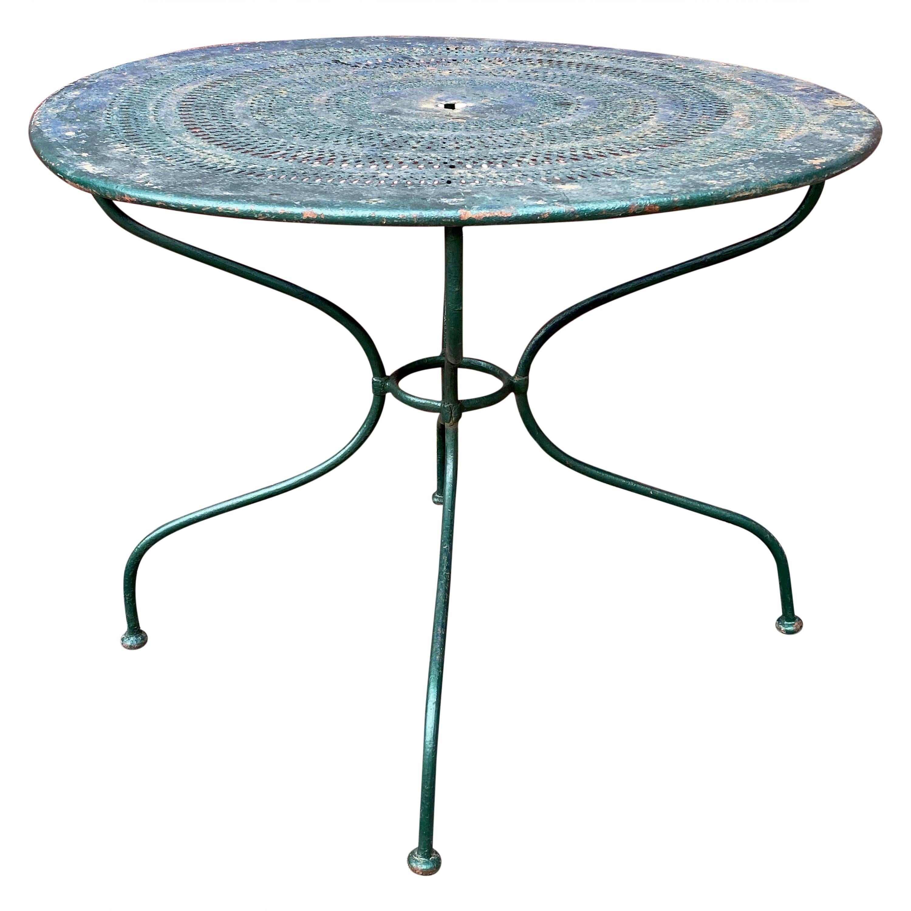 French Green Painted Garden Table