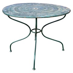 Antique French Green Painted Garden Table