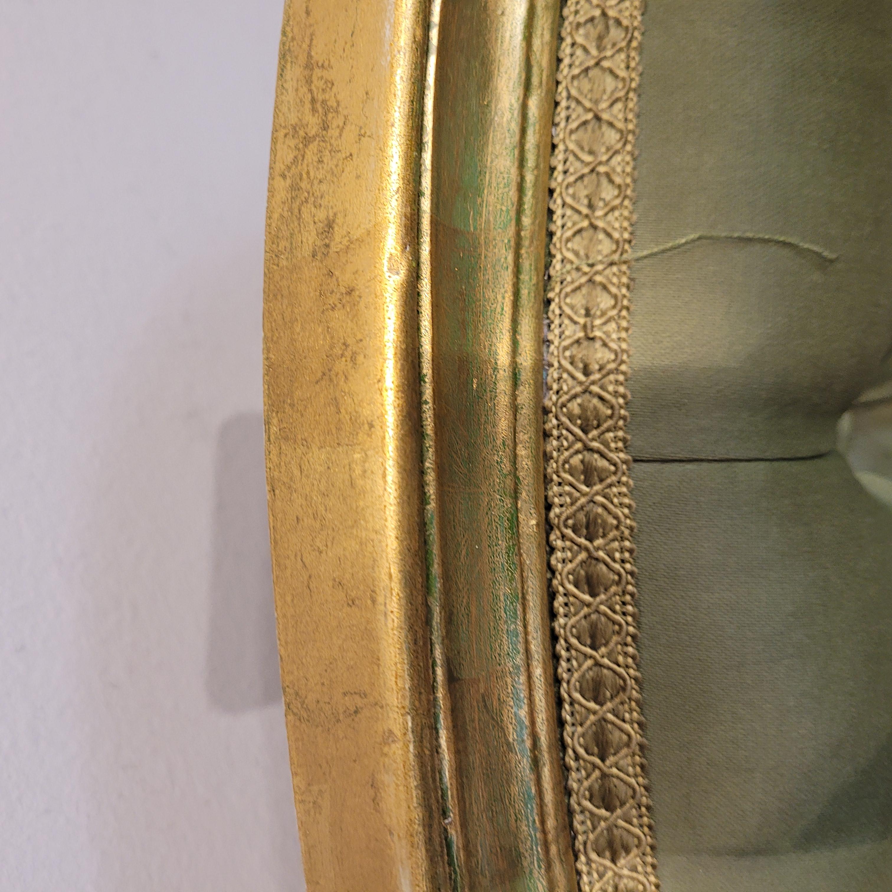 French Green Pair of chairs in carved and gilded wood, Louis XV style For Sale 10