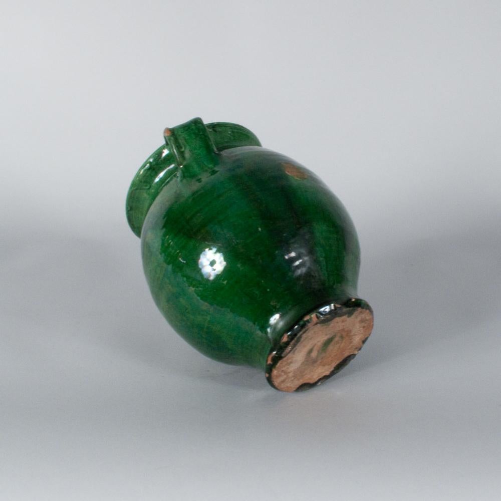 French Green Terracotta Confit Jar, Early 1900s 6