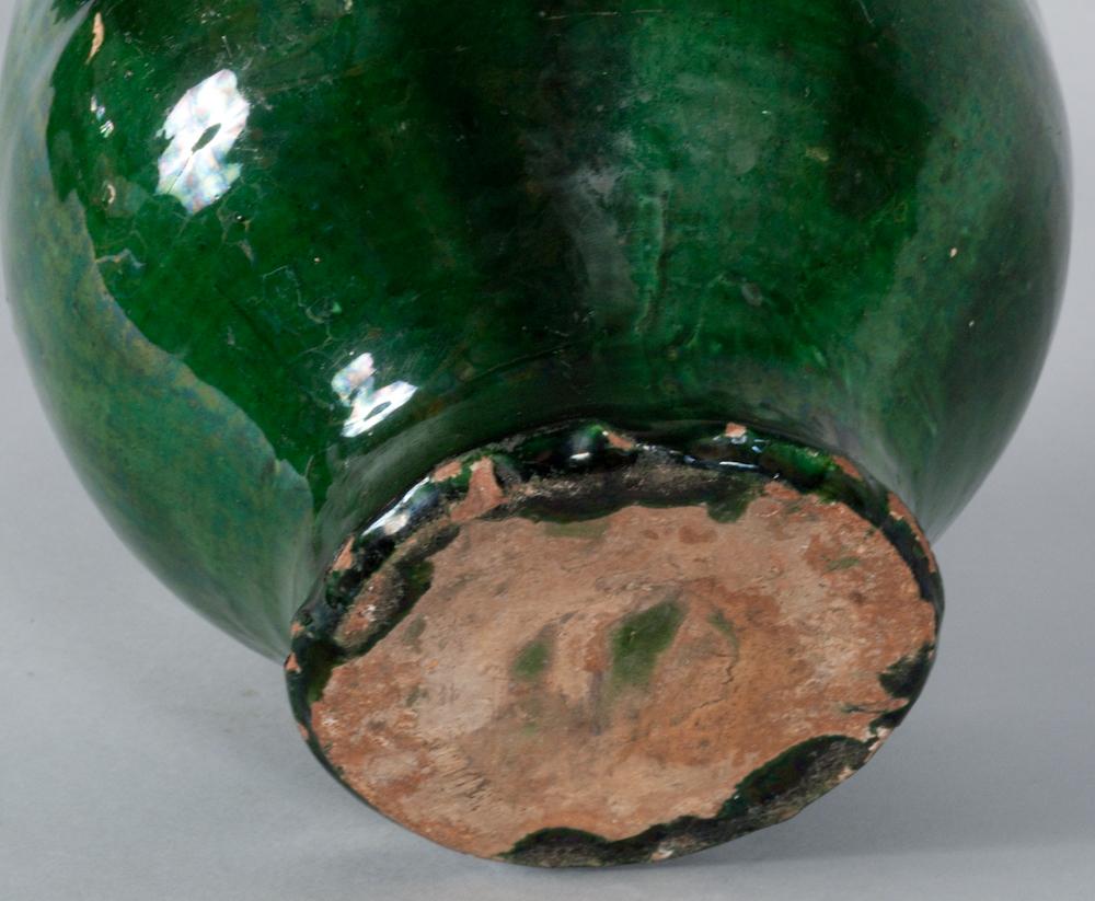 French Green Terracotta Confit Jar, Early 1900s 7