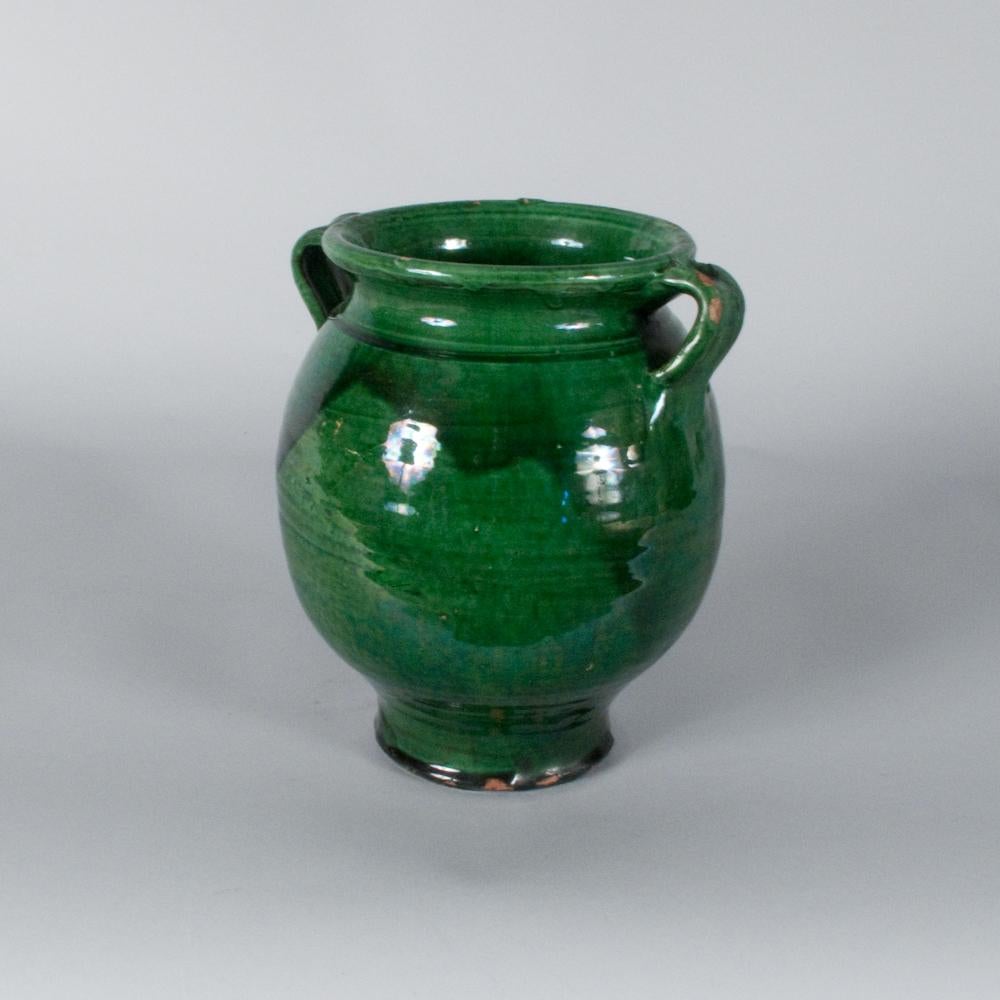 French Green Terracotta Confit Jar, Early 1900s 2
