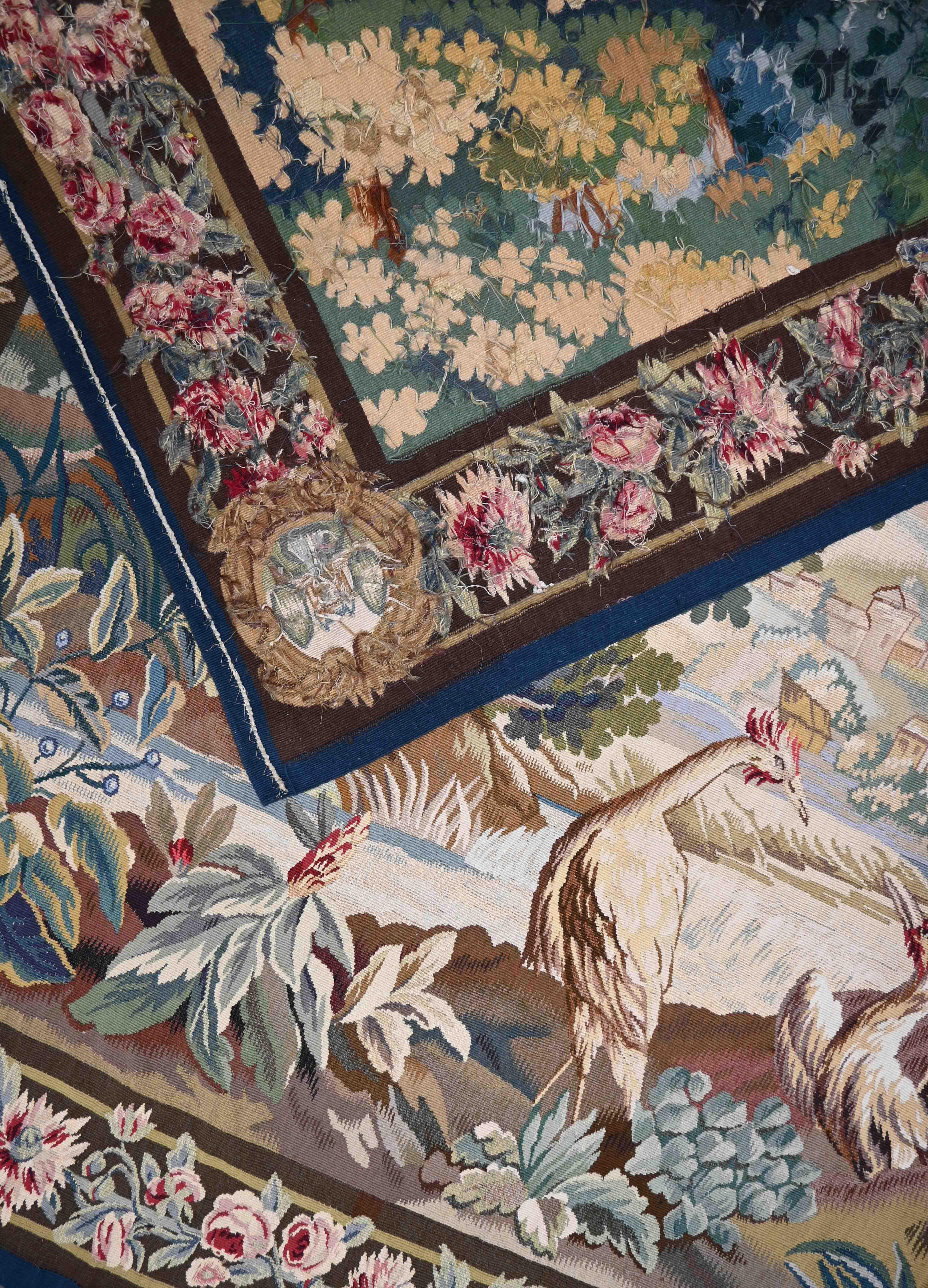 French Provincial French Greenery Tapestry, Aubusson Manufactory 19th Century - L232XH174 - N 1519 For Sale