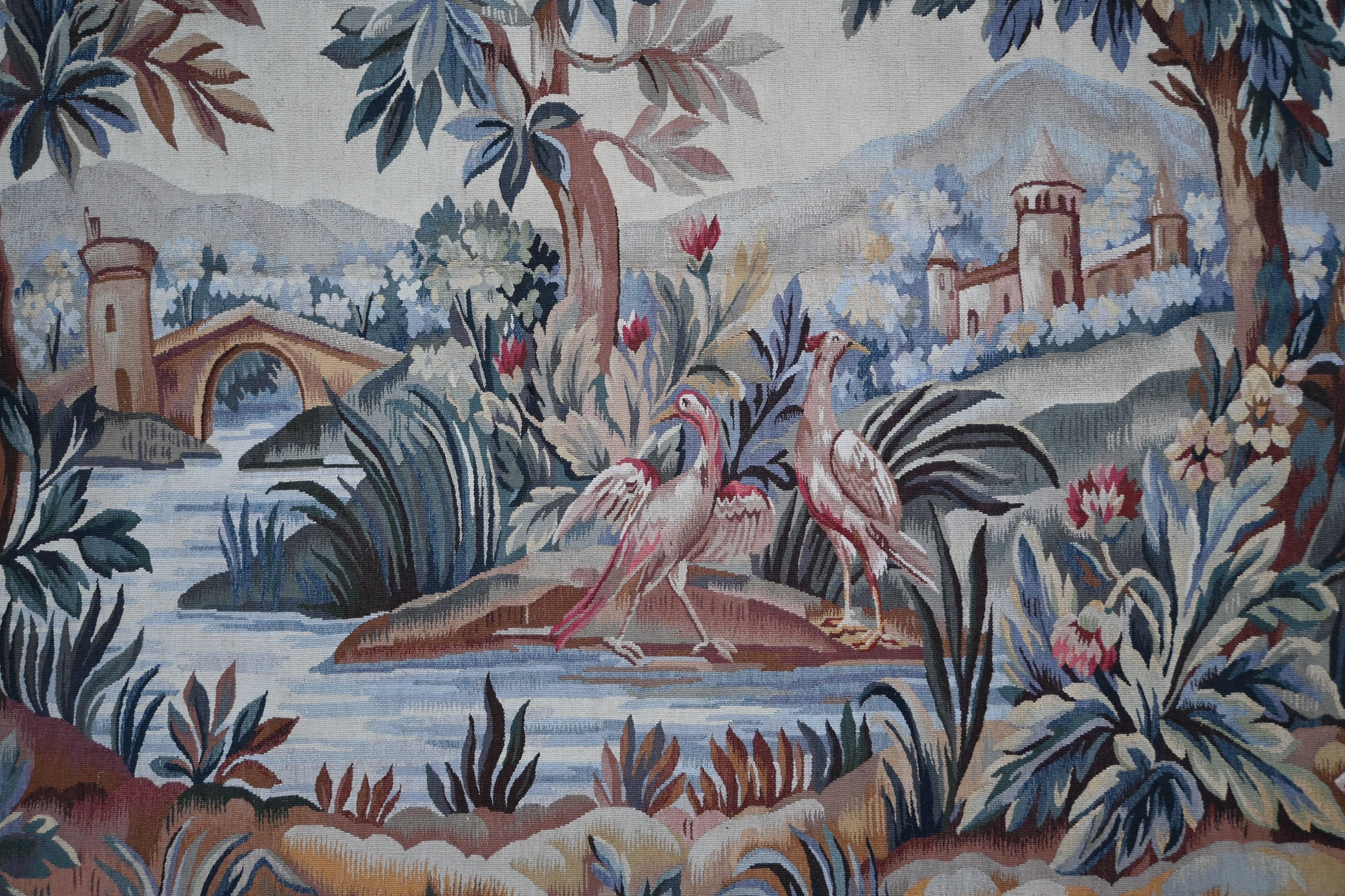 French Greenery Tapestry Aubusson Manufactury 19th century - N° 1630 ...