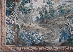 French Greenery Tapestry by AUBUSSON manufactury 18th - 348Lx216 - N° 1597