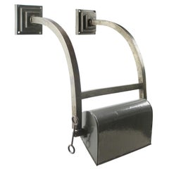 French grey enamel bookcase- picture scone wall lamp