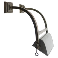 French grey enamel bookcase- picture scone wall lamp