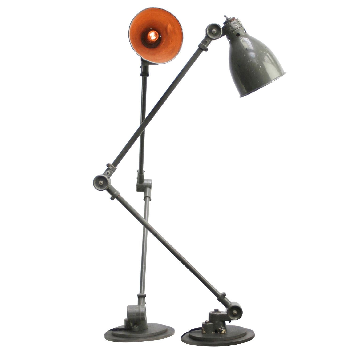 Aluminum French Grey Metal Machinist Work Light by SANFIL J.L. PARIS.