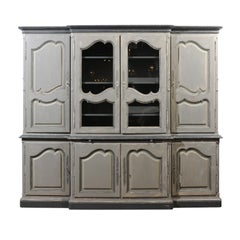 Used French Grey Painted Louis XV Style Two-Part Bibliothèque Custom-Made in 1978