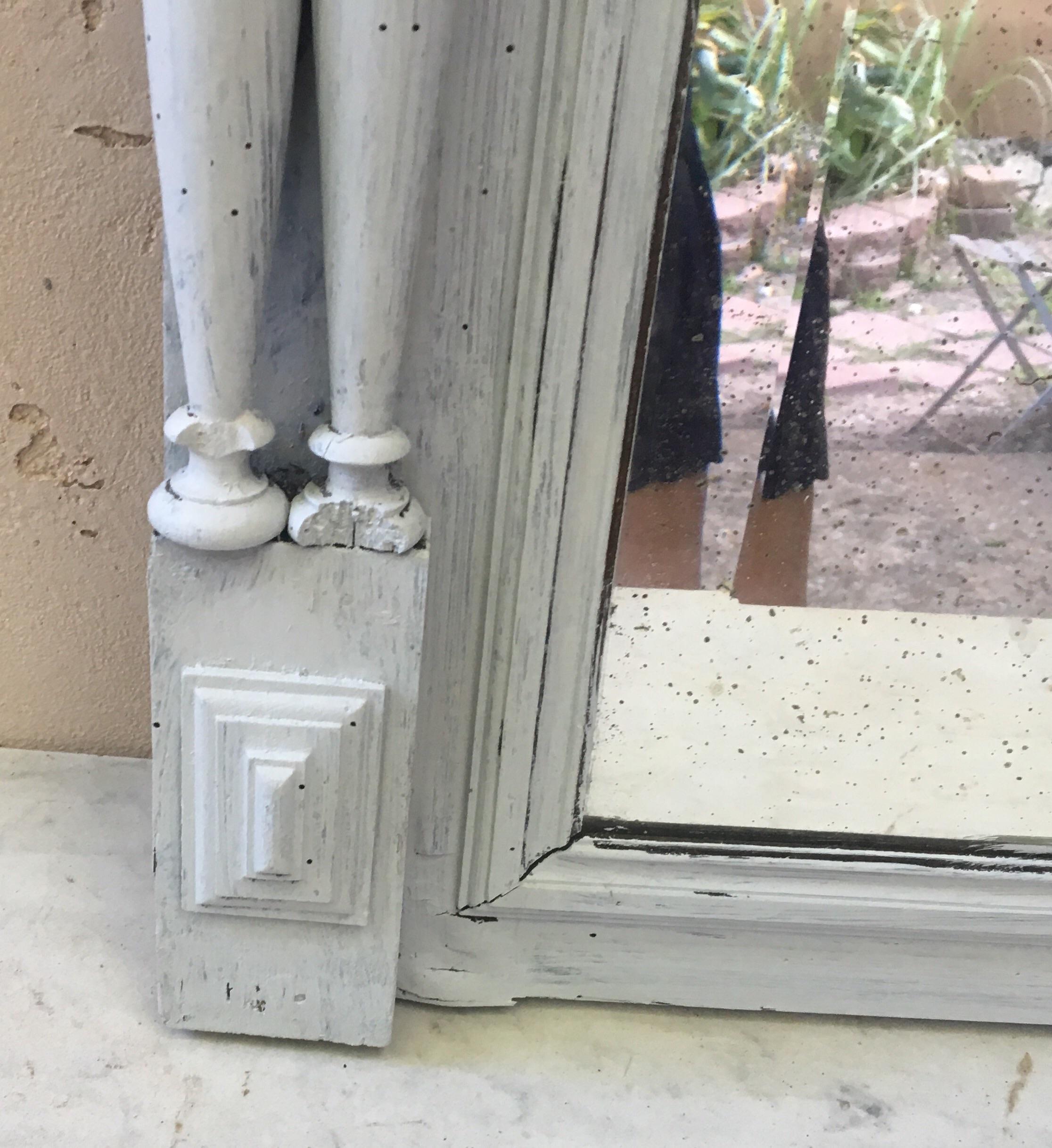 grey mantel mirror