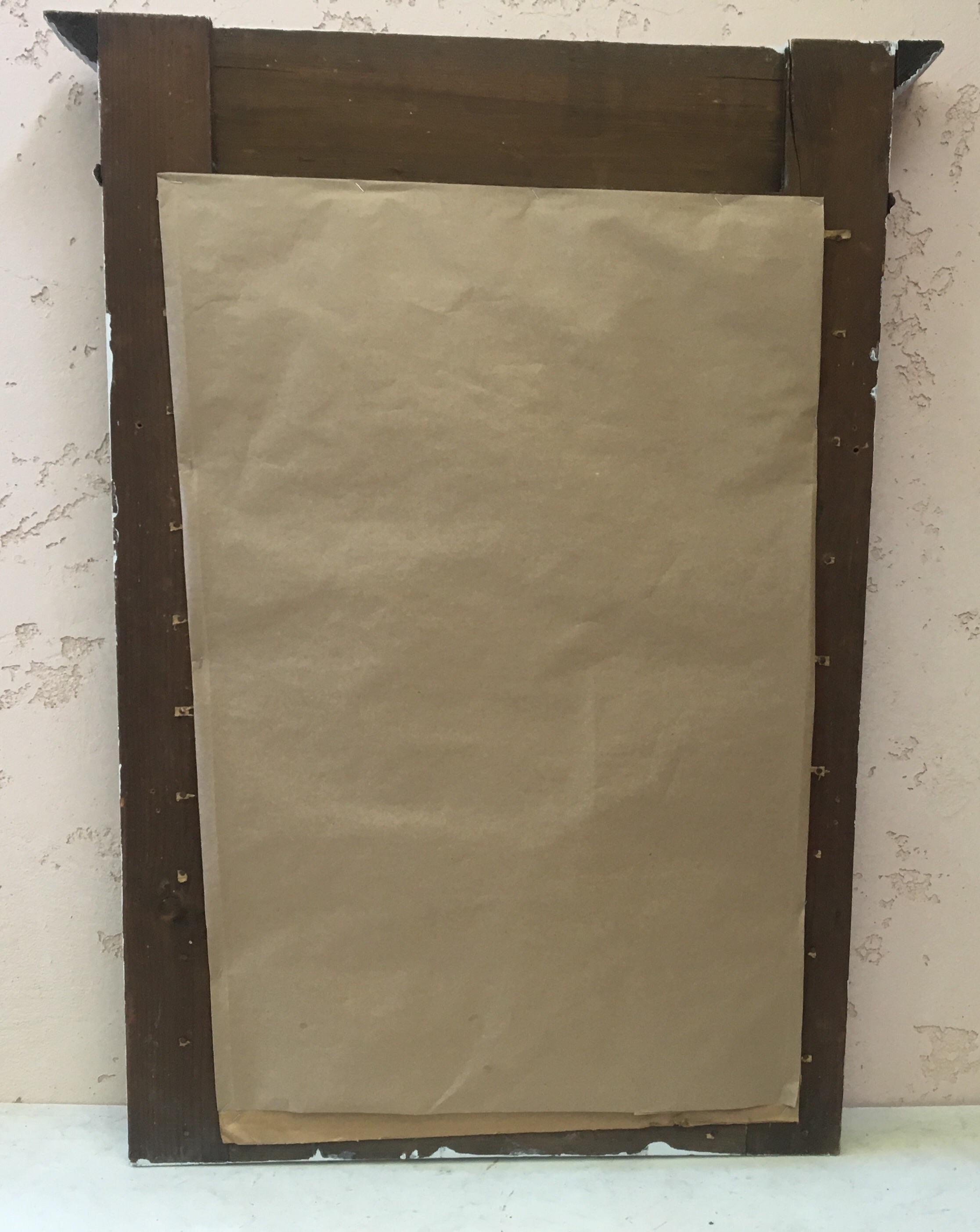 Grau bemalter Kaminsims-Spiegel, um 1880 im Zustand „Gut“ im Angebot in Austin, TX