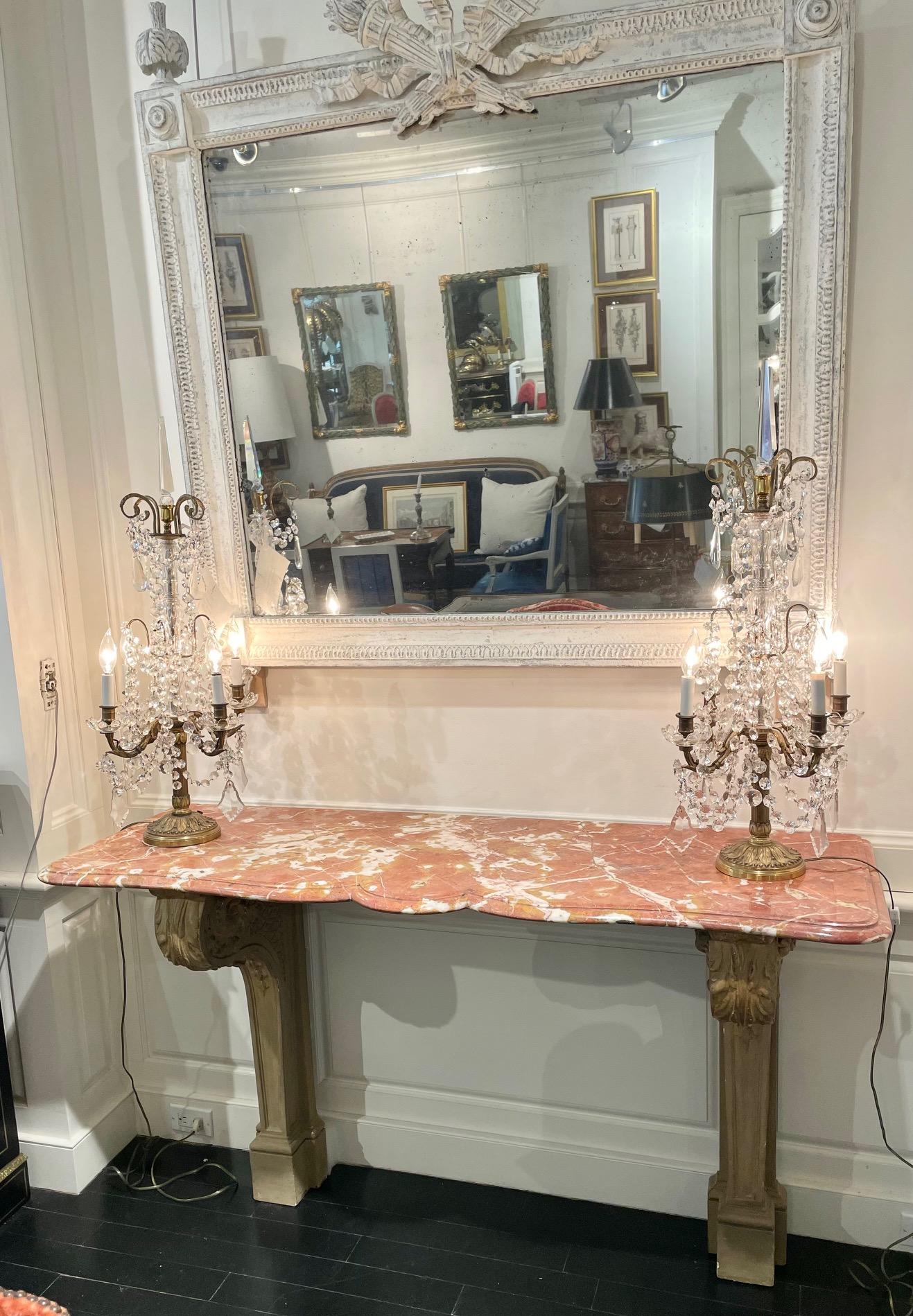 French Grey-Painted Marble & Stone Console Table, Owned by Lee Radziwill For Sale 6