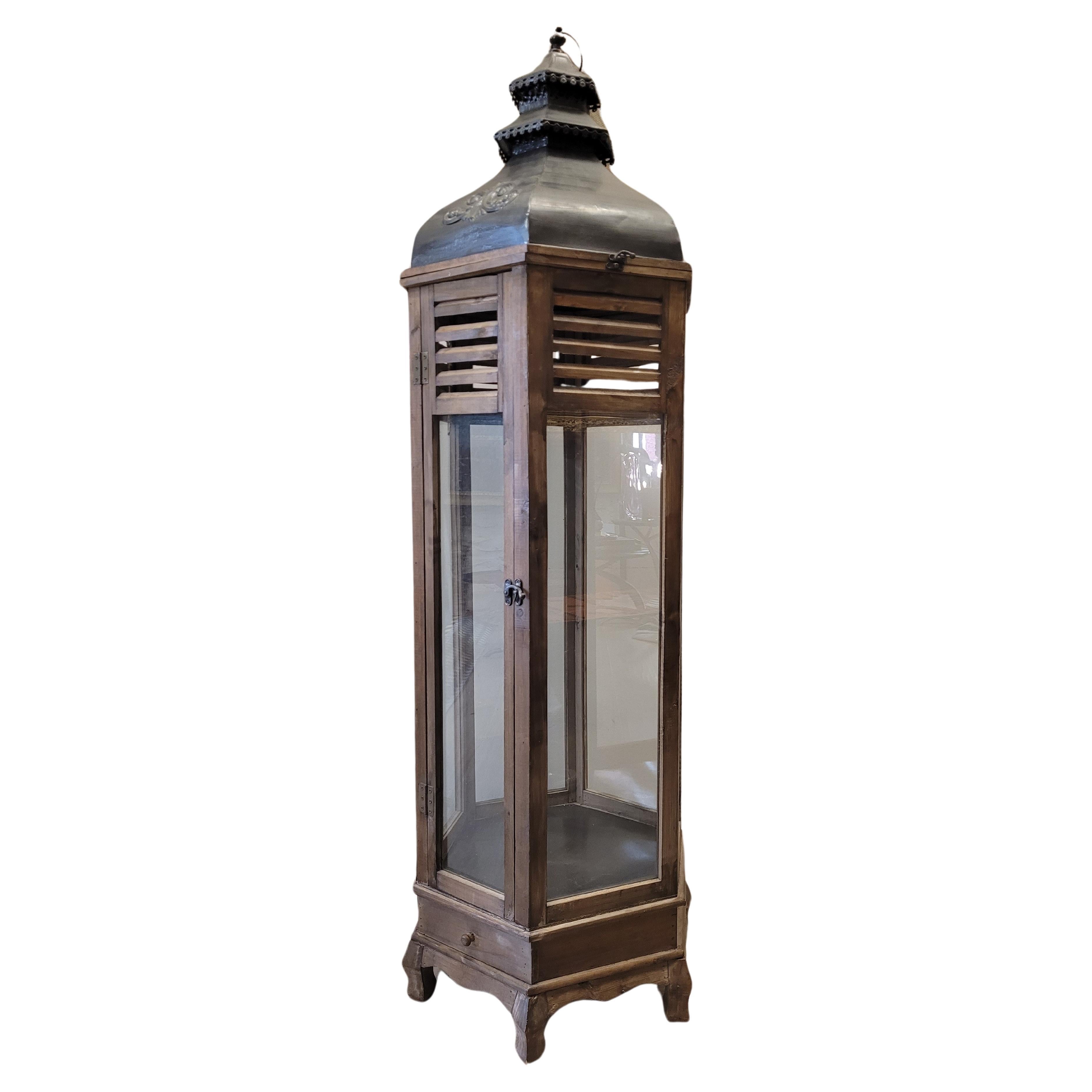French Grey Provencal Great Lantern Photophore For Sale