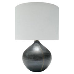 French Grey Stoneware Table Lamp