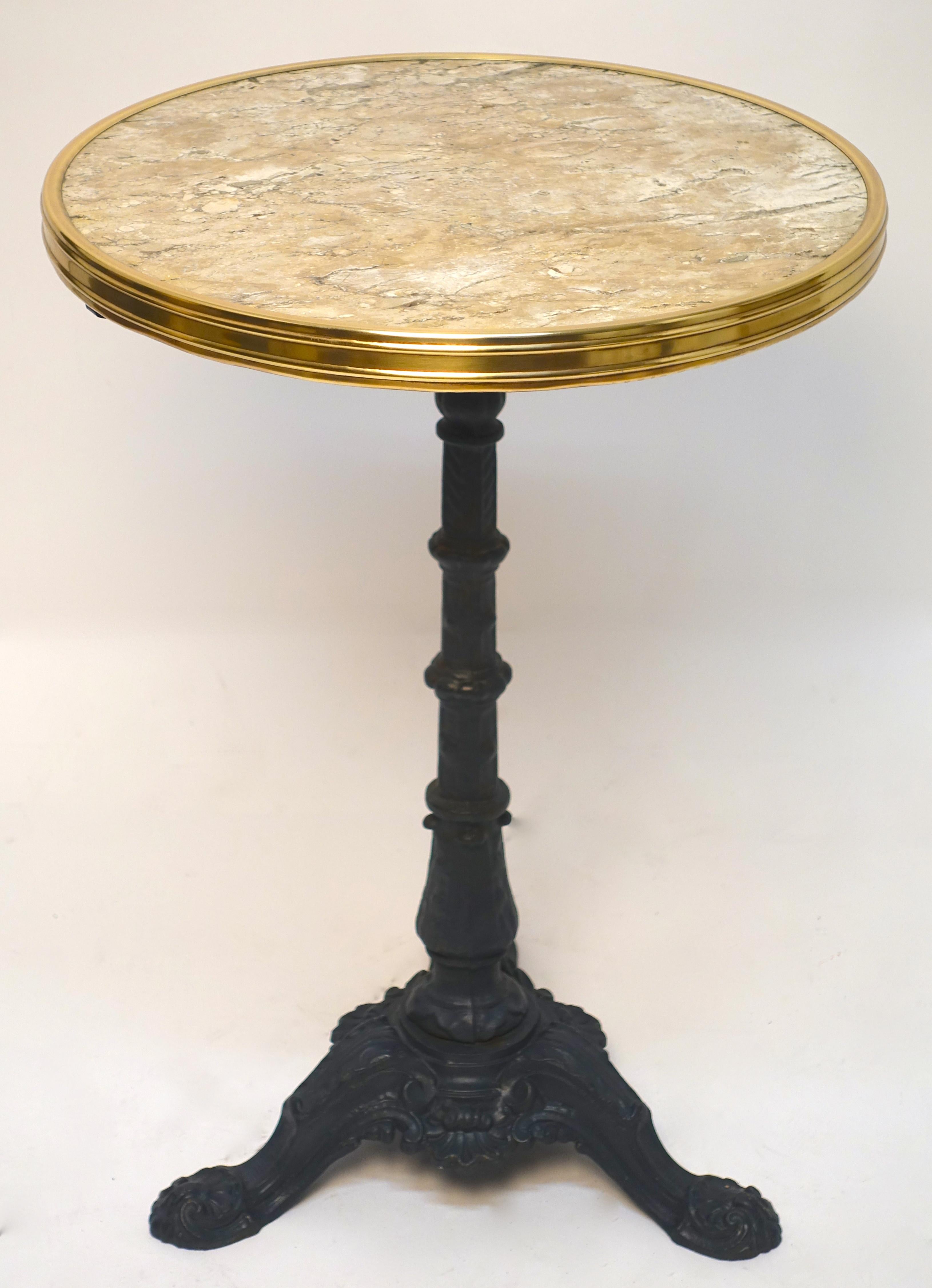 Iron French Gueridon Bistro Table - Early 20th Century