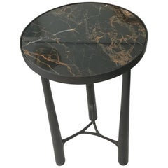 French Gueridon Bronze and Black Marble