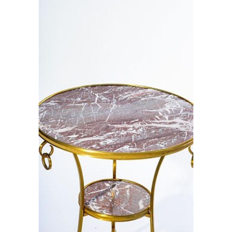 Néoclassique Table en bronze et marbre de Guéridon du début du XXe siècle en vente