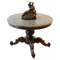 Antique French Gueridon Centre Table Marble Top 1880