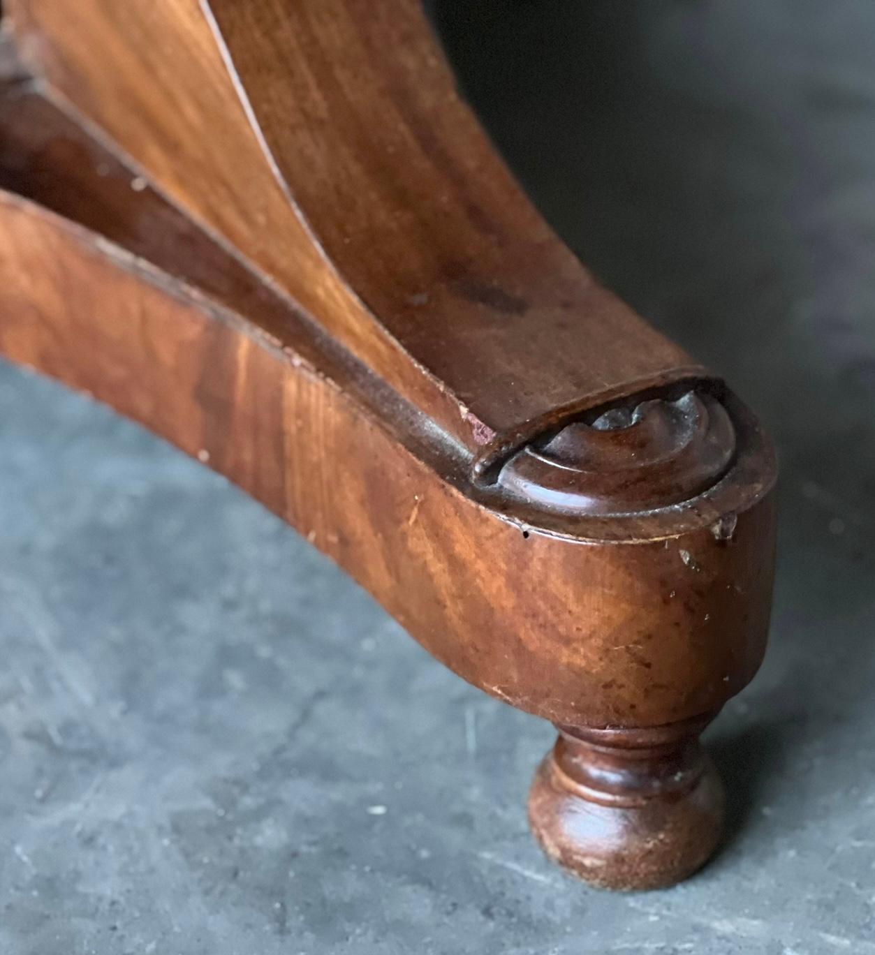 French, Gueridon Centre Table with Rouge Marble Top 5