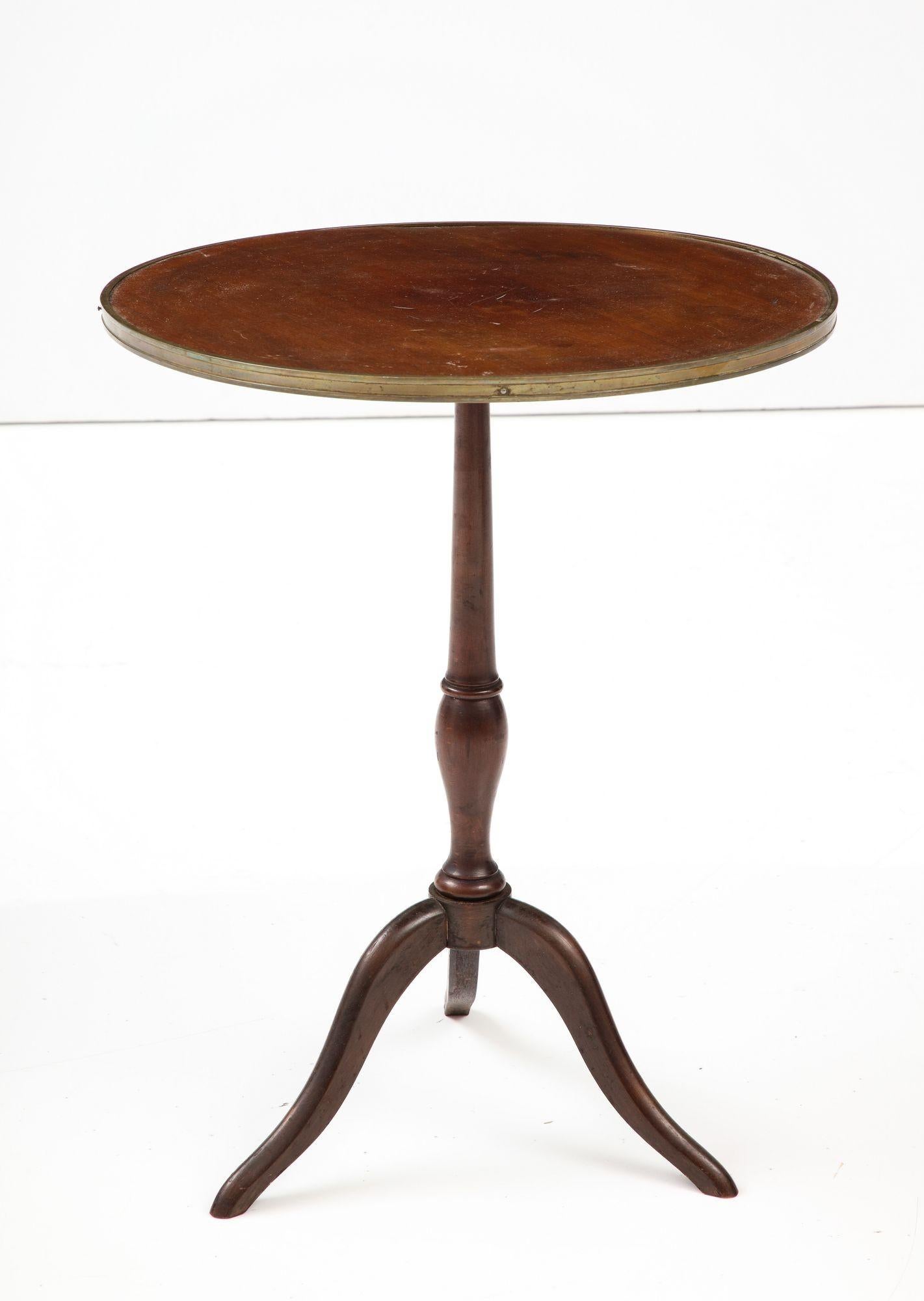 Mid-20th Century French, Gueridon Round Pedestal Side Table, 1940s