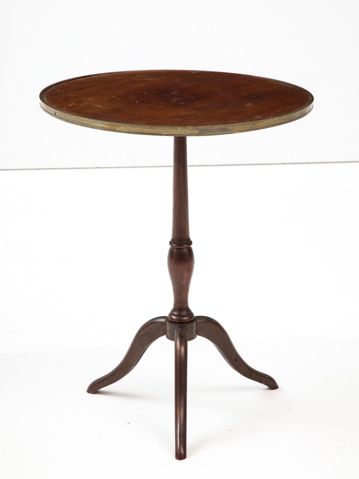 French, Gueridon Round Pedestal Side Table, 1940s 1